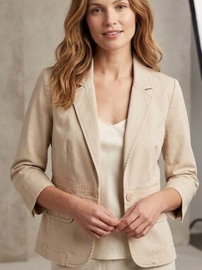 Old Navy Women's Beige Blazer Jacket